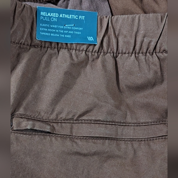 VRST Men's Relaxed Athletic Fit Pull On Easy Pants, Size XXL, Earth Brown, NWT - Picture 6 of 9